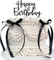 Schwarz Bogen Tortendeko,Cake Topper mit Happy Birthday Zeichen,Hochzeitstorte Deko Cake Topper Geburtstag,für Babyparty,Kuchen,Dekoration für Baby-Mädchen, Geburtstag,Hochzeit
