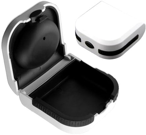 Hearing Aid Case, Portable Hearing Aid Hard Cases Waterproof Hearing Amplifier Storage Box Built-in Silicone Air Cushion Ball Anti-Drop Hearing Aid Protective Box for Most Earing Aids