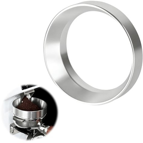 tiyiyok Anillo Dosificador Profesional para Baristas, Filtro de Café Reutilizable de Acero Inoxidable 51mm, Tamper 51mm Multiusos, Fácil Limpieza y Ajuste Perfecto para Cafeteras Express/Moka/Espresso