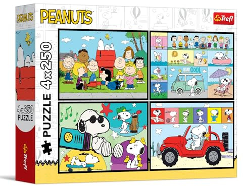 Trefl - Puzzle 4x250 Teile, Die Abenteuer von Erdnuss, 4er-Set Puzzles