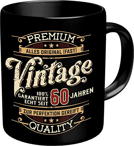 Rahmenlos Original Taza para 60 cumpleaños: Vintage 60 – En Caja De Cartón 2634