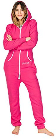 Moniz Damen Jumpsuit, Onesie, Overall (XS, pink)