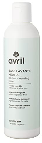 Avril - Base Lavante Neutre Bio - Visage, Corps & Cheveux - Eau Florale de Fleur d'Oranger Bio - Aloe Vera Bio - 98% d'Origine Naturelle - Vegan, Certifié Bio Ecocert - Fabriqué en France - 250ml