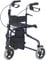 Drive Devilbiss Tri-Walker Walking Aid with Seat and backrest, Blue