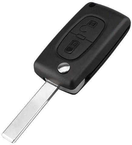 OcioDual Carcasa Llave Mando de 2 Botones, CE0523 con Espadín HU83, Funda Compatible con Peugeot 206 207 306 307 308 407 607 806, Compatible con Citroen C2 C3 C4 C5 C6, Key Case
