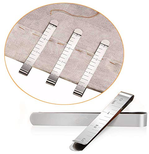 Sewing Clips Set of 20 Stainless Steel Hemming Clips 3 Inches Measurement Ruler