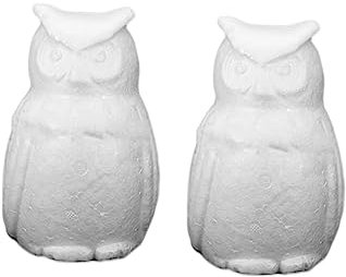 Amosfun Styroporformen 6 Stücke Styropor Figuren Eule Modell 15cm Valentinstag DIY Handwerk Basteln Bemalen Hochzeit Geburtstag Party Dekoration Styroporkugeln