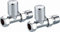 Scudo 15mm Premium Modern Straight Towel Radiator Valves Chrome Plated - Pairs