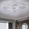 GreeLustr Acryl Ring Kronleuchter, Moderne LED Deckenleuchte, Metall Weiße Lampe Geometrisches Design Unterputzleuchte für Zuhause Wohnzimmer Küche Schlafzimmer (6-Ringe Kühles Weiß)