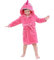 LOLANTA Kinder Fleece Bademantel Dinosaurier Plüsch Kapuzenbademantel, Roserot Dinosaurier, L (6-8 Jahre)