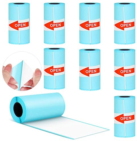 Auto-adhésif Rouleau de Papier Autocollant 9 Pcs Papier Photo Thermique pour PeriPage Imprimante Photo Portable Mini, P1 Mini Imprimante (57 x 30 mm)