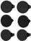 JewelryWe Schmuck 3 Paare Ohrstecker Set 6mm Poliert Sandgetrahlt Kohlenstoff Faser Rund Kreis Ohrringe Ohr Piercings für Herren Damen