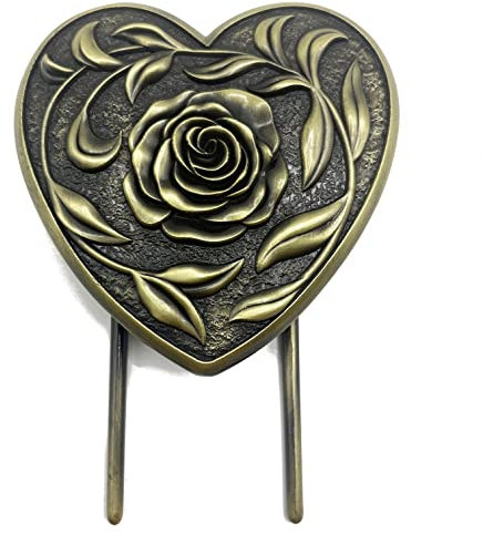 Vintage-Seitenhalter, Tagebuch-Clips, um das Tagebuch beim Schreiben offen zu halten, für freihändiges Journaling. Antikes Messing-Finish. Geschenk für Schriftsteller. Herz-Design.