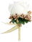 Wambere 2 Stück Hochzeit Boutonniere Blumen,Boutonniere,Hochzeit Zubehör Künstliche RosenAnsteckblume Bräutigam Hochzeitsanstecker mit Clip für Braut Brautjungfer Gäste Herren Damen Party,Gold
