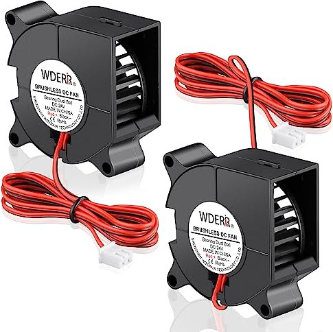 Wderair Lot de 2 ventilateurs 40 mm 4020 24 V Mise à niveau Ender 3/Ender 3 Pro/Ender 3 v2/Ender3max/Ender 5/Ender 5s/Ender5pro/Ender5plus 1000 mm
