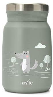Nuvita 4472 | Thermos pour Aliments Chauds et Froids | Contenant Thermique pour Repas de Bébés | Boîte Alimentaire Thermique pour Enfants | Thermos pour Aliments Chauds | Sage Green