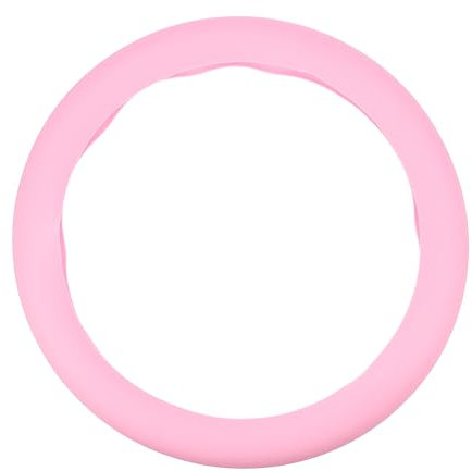 uxcell 33cm Car Steering Wheel Cover Protector Soft Non-Slip Silicone Pink