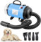 Memows Pulseur pour Chien 2800W Sèche-Cheveux pour Chien avec Aspirateur Souffleur Chien Séchoir Animaux Pulseur Professionnel Sèche-Cheveux pour Animaux Vitesse et température réglable avec 4 Buses