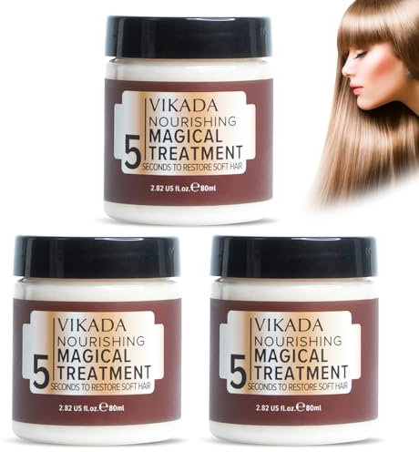 Vikada Nourishing Magical Treatment – 5 Sekunden zur Wiederherstellung von weichem Haar, Vikada Magical Treatment Haarmaske, Tiefenspülung für trockenes, geschädigtes Haar (3pcs)