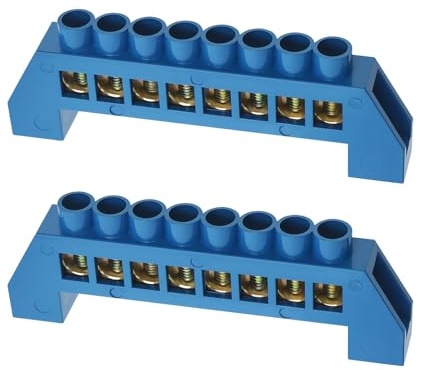 ECSiNG Morsettiera a 8 fori, in rame, morsettiera per dispositivi elettrici, morsettiera per distribuzione industriale domestica