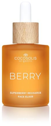 COCOSOLIS BERRY Superberry Recharge Face Elixir, Gesichtselixier mit Bio-Ölen, vegane nährende Tagespflege mit Vitamin E und Enzym-aktivierten Ölen