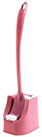 NNBDEY Escobilla de baño Escobilla de baño y Soporte Cepillo de Labios autónomo Sistema de Limpieza de Inodoro para cepillos de baño, escobilla de baño con Soporte (Rosa)
