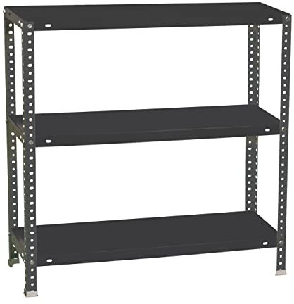 PROREGAL Schraubregal Panda MINI | HxBxT 90x80x40cm | Fachlast 100kg | Anthrazit | Regal Standregal Werkstattregal Lagerregal Kellerregal