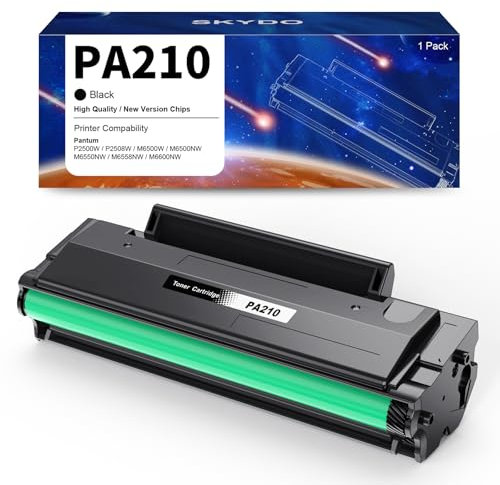 Skydo PA-210 Tonerkartusche Kompatible Pantum PA-210 Toner PA210 PA 210 Toner für Pantum P2500W M6500NW, M6500W M6600N M6600NW Laserdrucker, Schwarz 1,600 Seiten