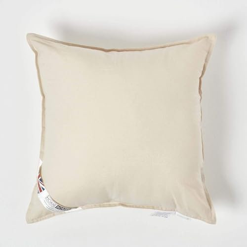 Homescapes 4er Set Kissenfüllung 40x40 cm – Füllkissen mit Bezug aus GOTS-zertifizierter Bio-Baumwolle & Super-Mikrofaserfüllung, Oeko-TEX-Zertifiziert, hypoallergen, formstabil, für Sofa & Bett