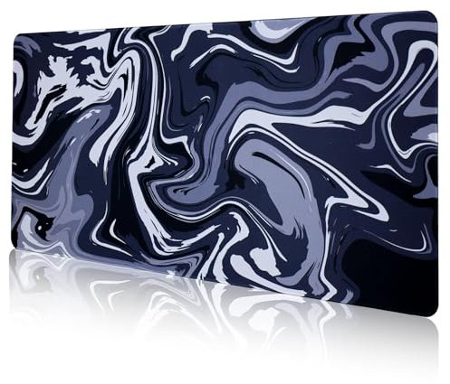 DAWNTREES 120x60 cm Topographic Map Waterproof Mouse Pad - Extended Contour Mouse Mat for Home and Office, Large Gaming Mousepad Laptop Keyboard Mat with Non-Slip Rubber Base, Stitched Edges