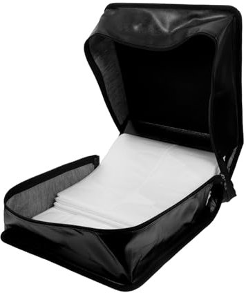Cabilock Stapelbarer Cd-Ordner Cd- für 500 CDs Pu-Leder Schwarz