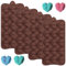 YXHZVON Moldes de Chocolate, 4 Piezas Silicona Molde Chocolate Tableta, Forma de Diamante Corazón, Moldes Silicona Reposteria para Dulces, Cubitos Hielo, para San Valentín