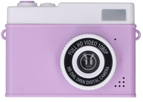 Fotocamera Digitale, Fotocamera Ultra HD 1080P 48MP, Fotocamera Digitale Punta e Scatta con Zoom Digitale 8X, Schermo da 2 Pollici, Luce di Riempimento, Piccola Fotocamera (Viola)