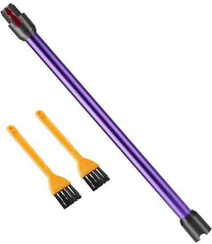 Elalove Ersatz Aluminium Verlängerungsrohr für V11 V10 V15 V8 V7 Staubsauger – 73 CM Schnellmontage-Rohr mit 2-in-1-Bürsten Kompatibel mit Dyson Zubehör, Lila