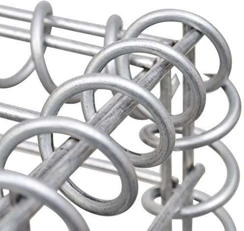 Iron Gabion Basket Post, 40x40x140 Cm Garden Patio Decoration High Load Capacity, Stable and Durable, Spot Welded, Project with Covers, Assembly Required, Wire Diameter 3.5 Mm,