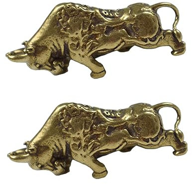 Cabilock 3 Sätze Ox Figurine Ornament Aus Kreative Für Zuhause Retro Langlebige Dekoration Für Schreibtisch Kinderzimmer Und Wohnräume 2 Stücke * 3