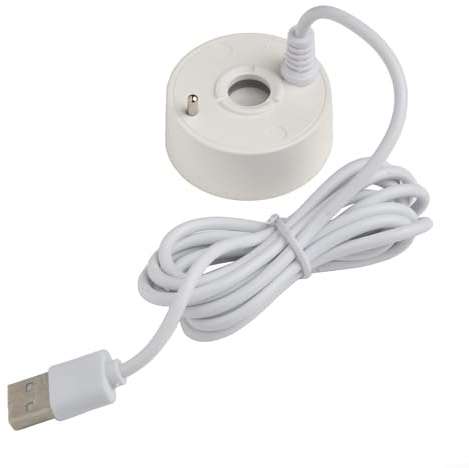 Oniissy Ultraschall-Nebelmacher, USB-betriebener Wasserbrunnen-Zerstäuber mit 1,4 m Kabel für Aquarium, Innen- und Außenbereich, Heimbüro, Dekoration (weiß)