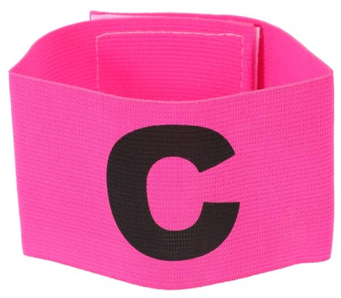 BELLIFFY Fußball Kapitänsbinde Verstellbar Aus Nylon Rutschfestes Armband in Leuchtendem Pink Für Fußball Und Mannschaftssport