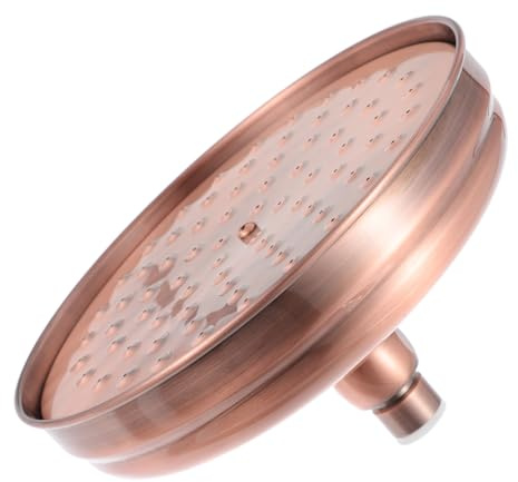 WHAMVOX Doccia Soffione in Rame Vintage con Ugello in Silicone Anticalcare Facile da Installare per Bagno e Lavanderia Accessorio Doccia Pratico e Resistente