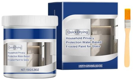 Peinture Effet Givré pour Verre - Peinture Verre Givré À Base d'Eau - Film d'Intimité pour Fenêtres,Pour La Salle De Bains La Chambre La Douche L'Automne L'Hiver Le Balcon La Porte Intérieure