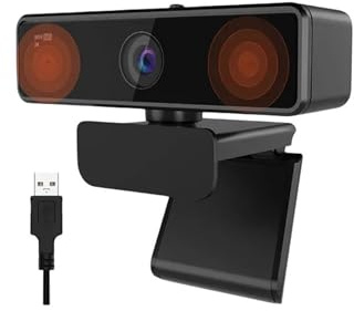 JOJIDE V11 Webcam 1080p 60fps Mini cámara Web for Ordenador Webcam for PC con micrófono Dual 1440P 30fps FHD 2K cámara de vídeo USB