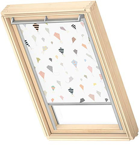 VELUX Original Dachfenster Verdunkelungsrollo für CK04, Drachen, mit Grauer Führungsschiene