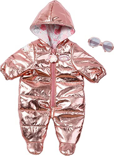 Baby Annabell Zapf Creation 701959 Deluxe Set Schneeanzug, Puppenkleidung 43 cm, metallic-Look