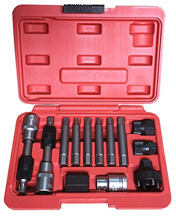 BestsQ 13PC Alternator Freewheel Pulley Removal Socket Bit Set Garage Service Tool Kit