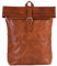 HOLZRICHTER Berlin Rolltop Rucksack No 4-2 aus Leder - Premium Daypack im Vintage-Look für Damen & Herren - Cognac-Braun