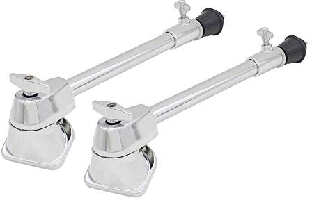Alomejor 1 Paar Drum Spurs Eisenbeschichtung Metall Anti-Skid & Anti-Rust Stabile Bass Drum Stands Spurs Beine für Precussion Instrument