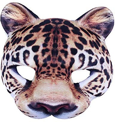 Rappa 160309 Lebensechte 3D Tiermaske Partymaske Gepard Leopard aus Stoff