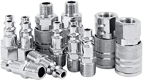 14pcs 1/4 BSP Air Line Euro Hose Fitting Airline Hose Compressor Fittings Connectors Coupler Male Female Quick Release Set
