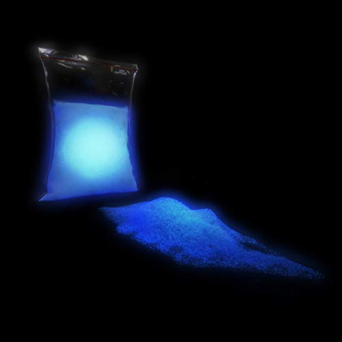 TFC Leuchtpulver blau, 40g I Nachleuchtende Pigmente I Aufladung mit Tageslicht, Kunstlicht oder UV-Licht I Leuchtfarbe (phosphoreszierend)