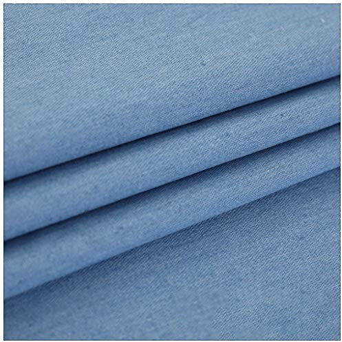 ZXC Blauer Jeansstoff, dünner und Leichter Stoff, 150 cm breit, geeignet für Kleidung, Kleider, handgefertigtes Heimwerken usw, Meterware (Color : Blue)